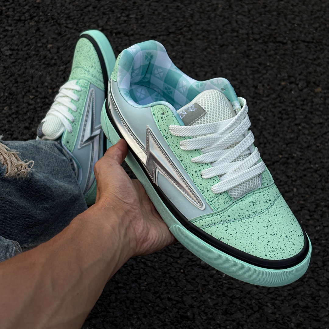 Fresh Mint Green Lightning Chu - Vans Shoes Old Skool review and price