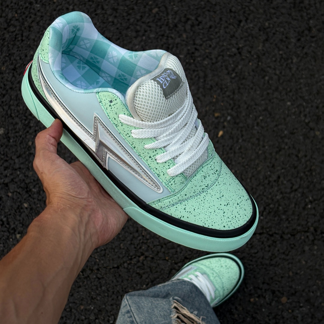 Fresh Mint Green Lightning Chu - Vans Shoes Old Skool review and price